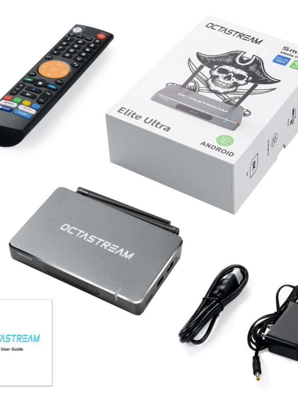 Octastream Elite Ultra Android Streaming Box - Gray